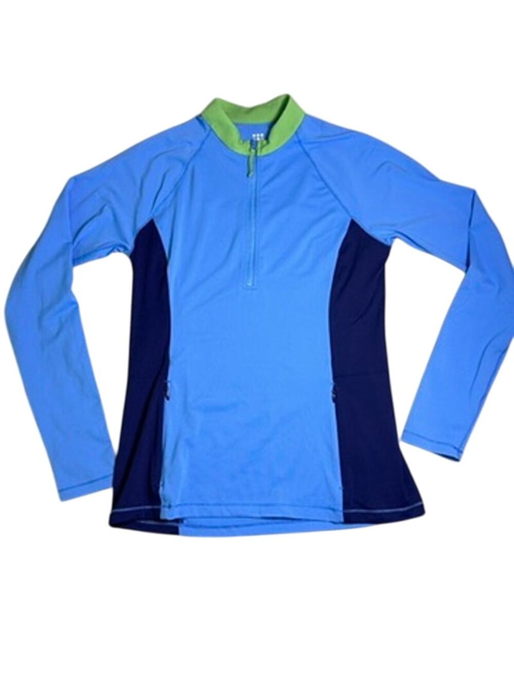 Title Nine 1/2 Zip Pullover Womens Small Colorblock Running Shirt Secret Pockets